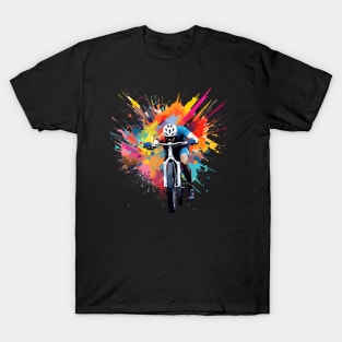 Mountain Bike Sport Game Champion Competition Abstract T-Shirt